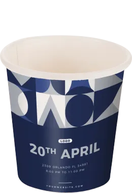 Single Wall To Go Becher 4oz in einer weiteren Designvariante