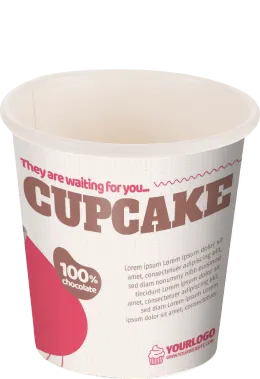 Single Wall To Go Becher 4oz in einer dritten Designvariante
