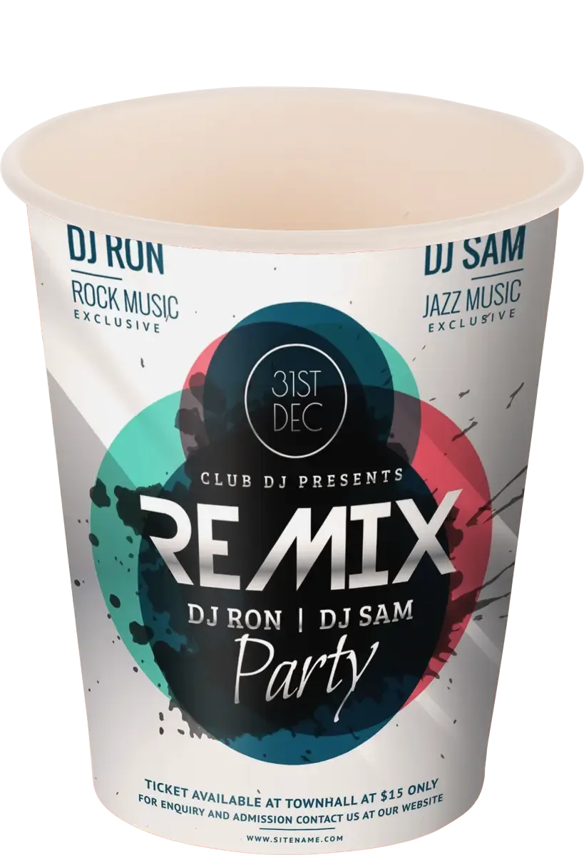 Single Wall To Go Becher in 8oz mit individuellem Druck